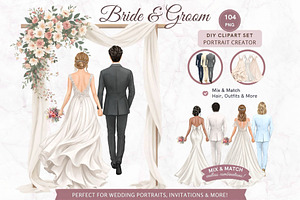 Bride & Groom Portrait Creator, a Person Illustration by ColorfulPT