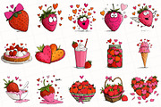 Valentine Strawberry Clipart, an Illustration by OK Design (Thumbnail 3 of 6)