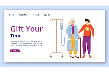 Gift your time landing page, a Landing Page Template by The img