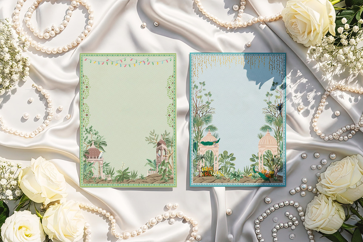 Botanical Garden Wedding Backgrounds, a Decorative Illustration by GraphicsByNaeem (Photo 1 of 4)