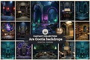Ars Goetia Dark Fantasy Backdrop Set, a Background Graphic by ThatsDesignArt (Thumbnail 1 of 13)