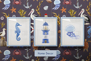Mediterranean Coastal Summer Pattern, a Decorative Illustration by AnitaPol (Thumbnail 12 of 16)