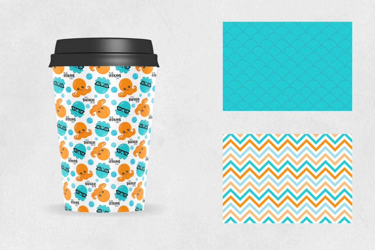 HIPSTER OCTOPUS Pattern collection, a Pattern Graphic by PrettyPatterns (Photo 2 of 5)