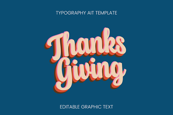 Retro Script 3D Text Effect preview 3