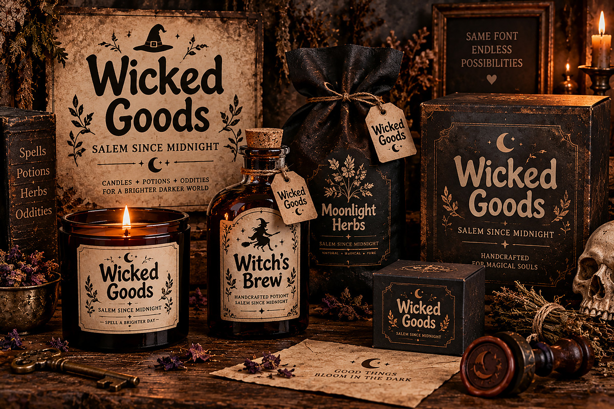 Wicked Salem — Spooky Halloween Font, a Blackletter Font by Wow Magic (Photo 5 of 6)
