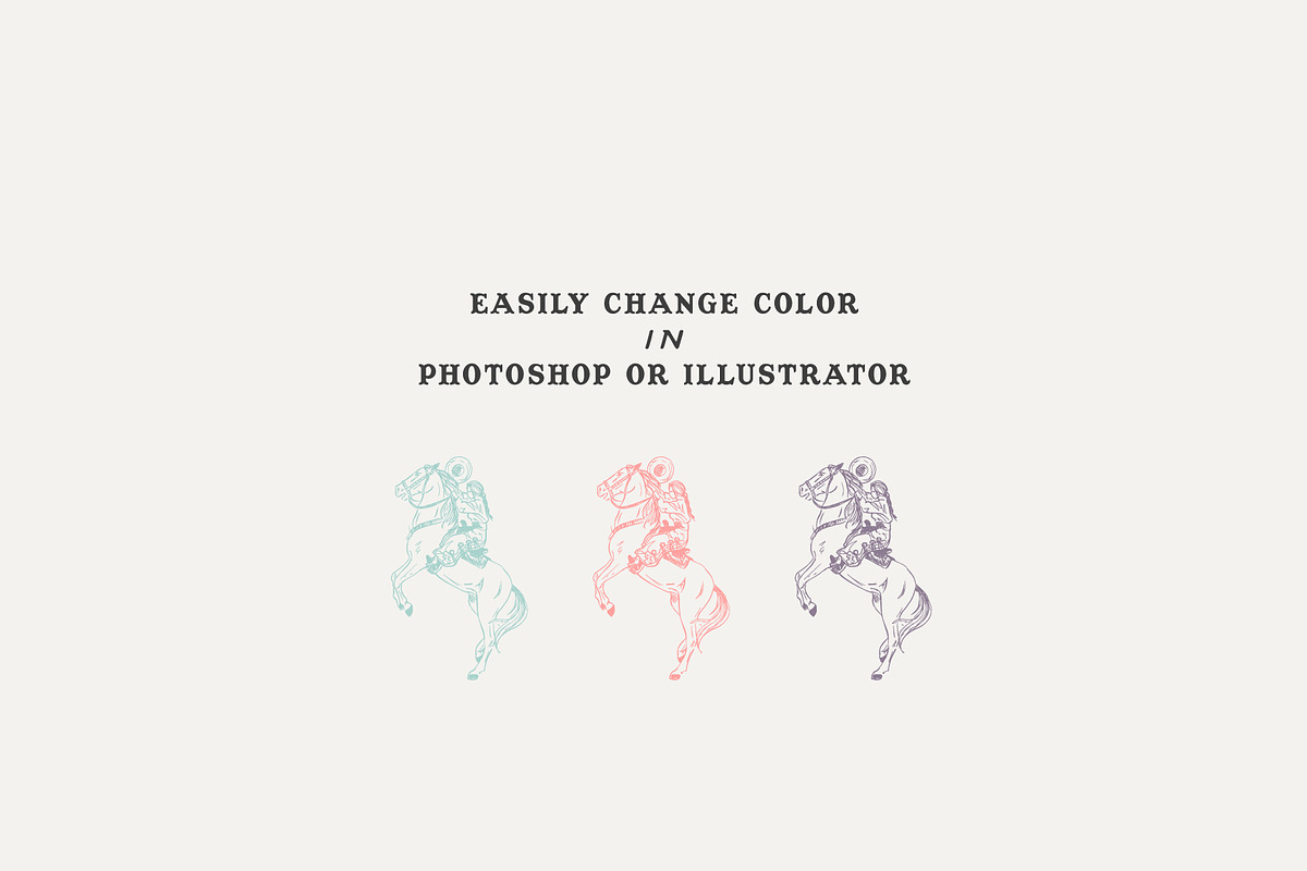 Western Horse Cowboy Graphics, an Object Illustration by Antiquaria (Photo 7 of 8)