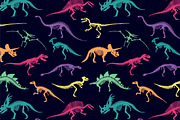 Dinosaurs Skeletons Patterns and Set, a Pattern Graphic by Andres M Rodriguez (Thumbnail 3 of 6)