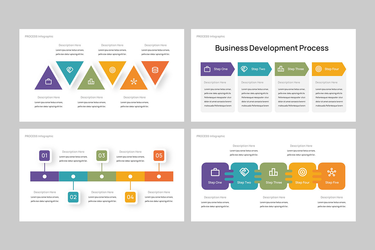 PROCESS Infographic Powerpoint, a Presentation Template by rgbryand
