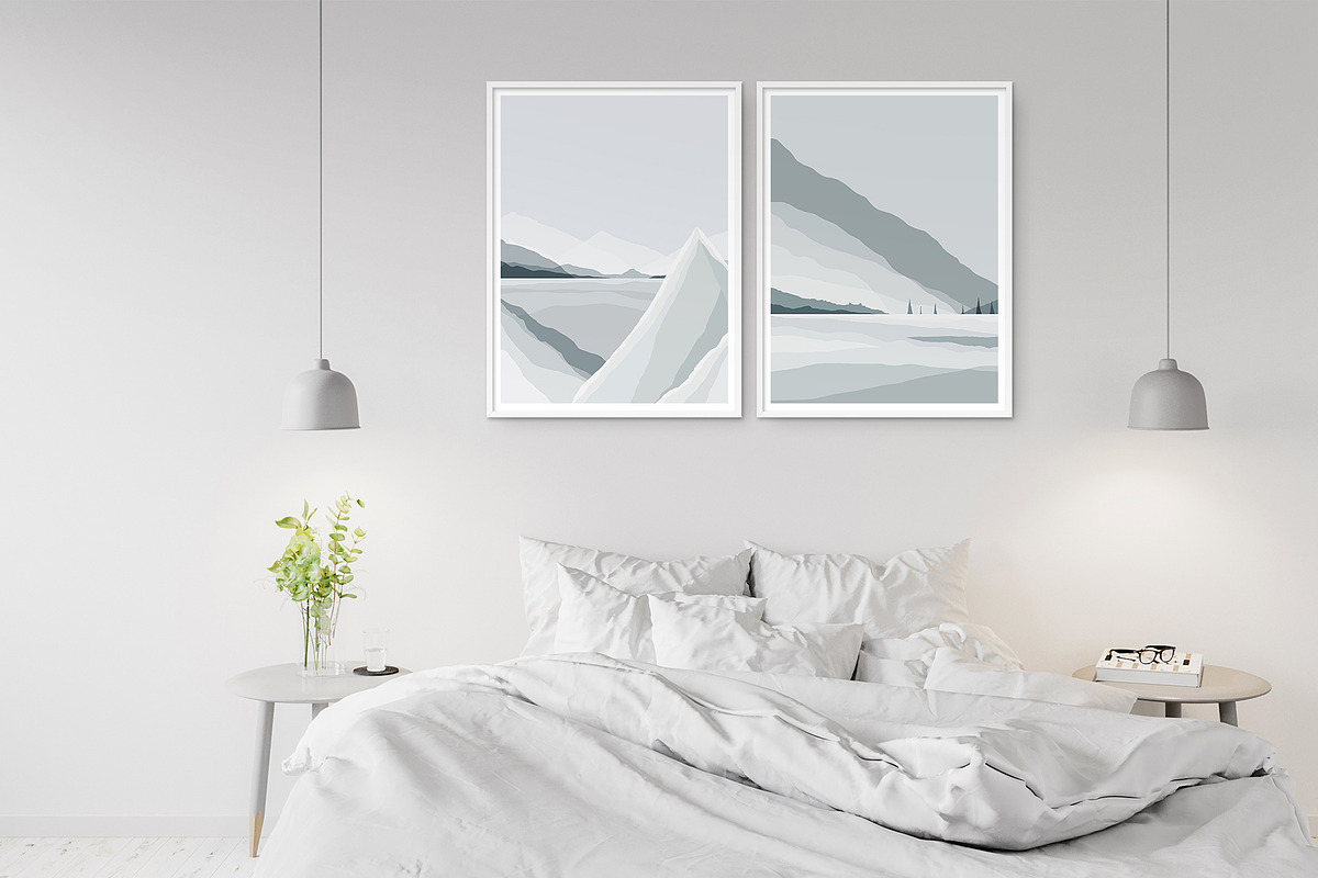 Set  of 3 Abstract Winter Prints., a Background Graphic by ElenKoss (Photo 6 of 8)