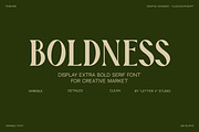Boldness font / display serif font, a Serif Font by LETTER V studio (Thumbnail 1 of 8)