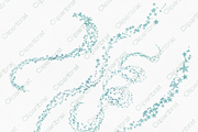 Aqua Watercolor Swirling Stars, an Object Illustration by ClipartBrat Graphics (Thumbnail 4 of 5)