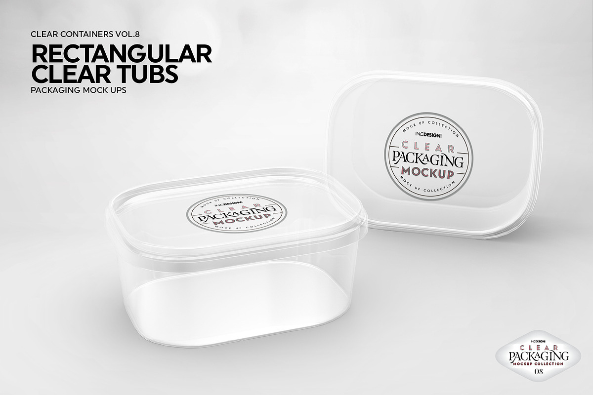 08 Clear Container Packaging Mockups, a Cups & Container Mockup by INCDesign (Photo 18 of 22)