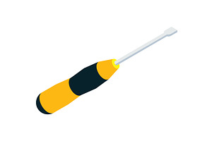 Screwdriver vector icon isolated, an Object Illustration by SiberianArt