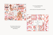 Bachelorette Party Clipart Set, a Person Illustration by GlamArtZhanna (Thumbnail 2 of 8)