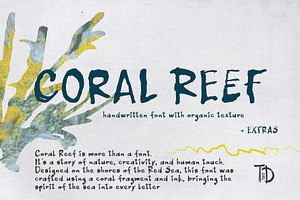 Coral Reef raw ink handwritten font, a Handwritten Font by TD fonts