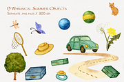 Packed for Summer Watercolor Set, a Pattern Graphic by Aurella Art (Thumbnail 3 of 10)