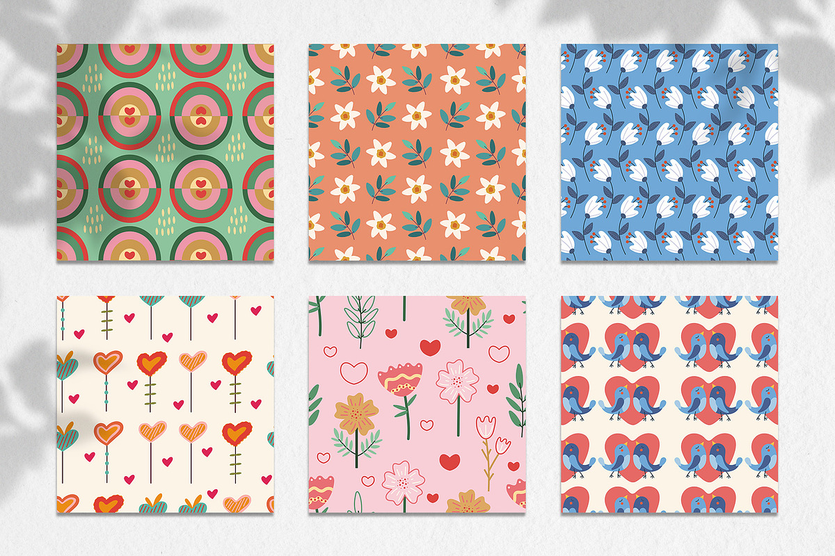 Patterns for Valentine's Day, a Pattern Graphic by KartInnka (Photo 2 of 4)