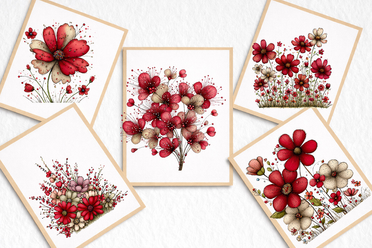 Watercolor Wildflower Clipart, an Illustration by DreamArtGraphic (Photo 6 of 8)