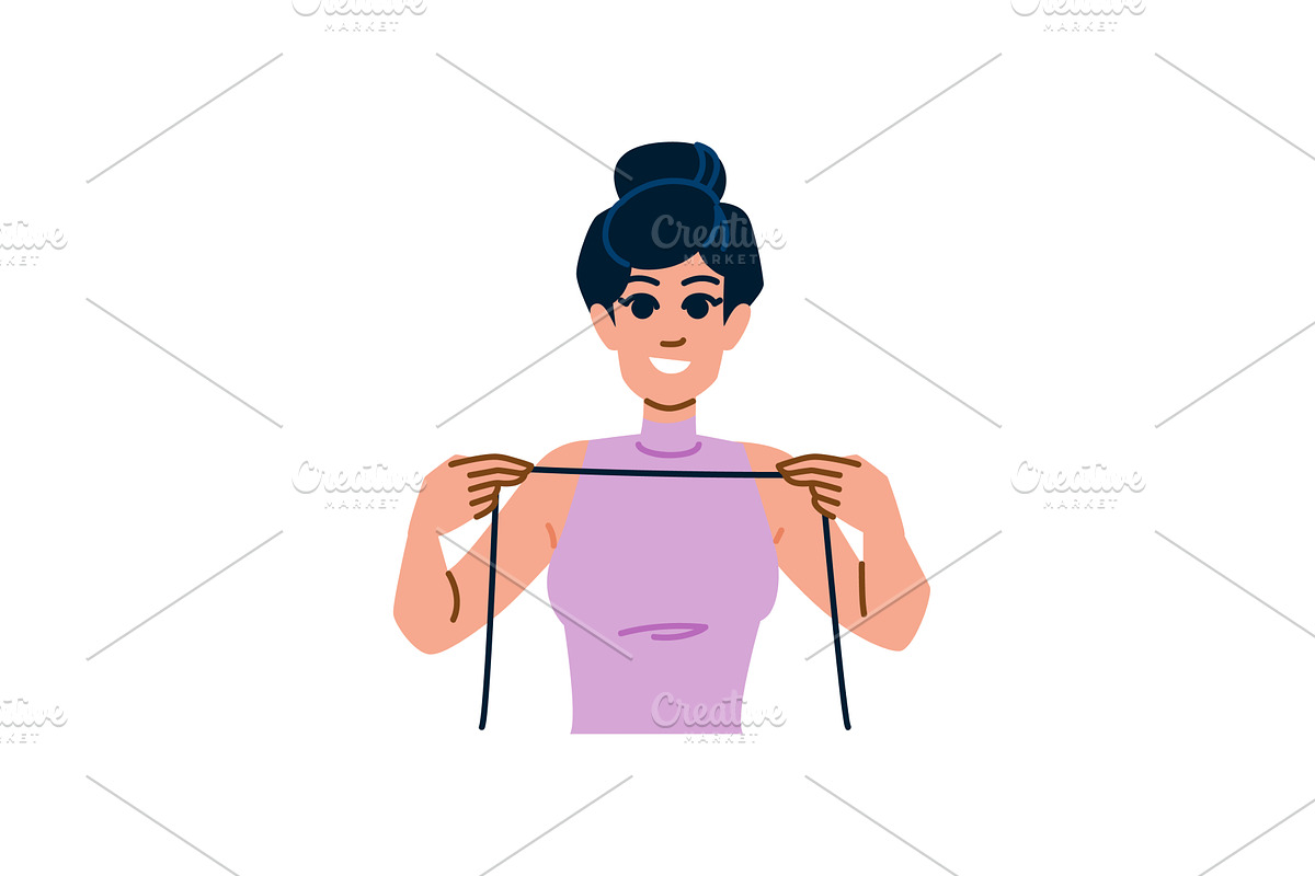 Seamstress holding a measuring tape, a Person Illustration by pikepicture