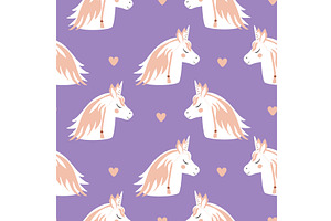 Cute sleeping unicorn seamless, an Animal Illustration by Toltemara