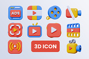 Video 3D Icon Pack #2, an Object 3D Model by deviapuspitasari2 (Thumbnail 2 of 2)