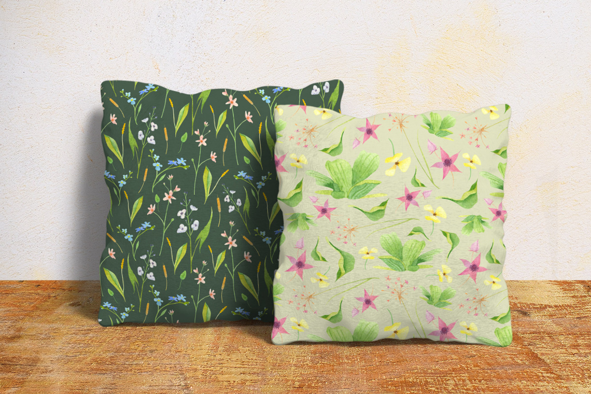 Wetland floral watercolor patterns, a Pattern Graphic by Piñata (Photo 5 of 8)