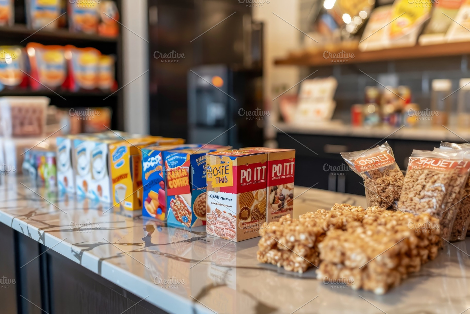 A variety of cereal bars and other s, a Photo by Iftikhar Alam