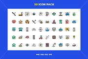50 Smart city icons, an Outline Icon by Wencory (Thumbnail 1 of 2)