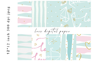Love Sweet Digital Paper