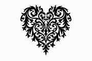 Floral Heart Silhouette Set, an Illustration by Gfx_Store (Thumbnail 6 of 21)