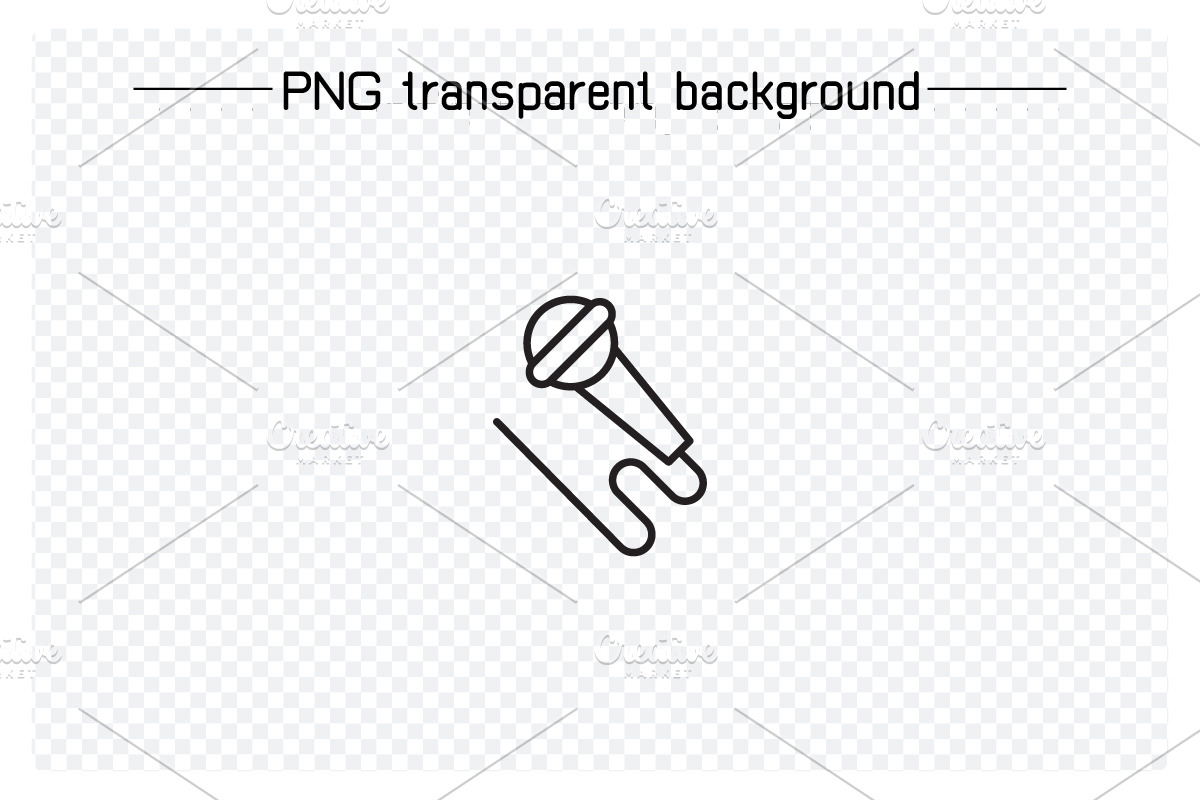 Microphone Device Icons Set, an Outline Icon by Designfour (Photo 4 of 7)