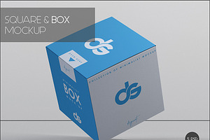 Square Box Mockup