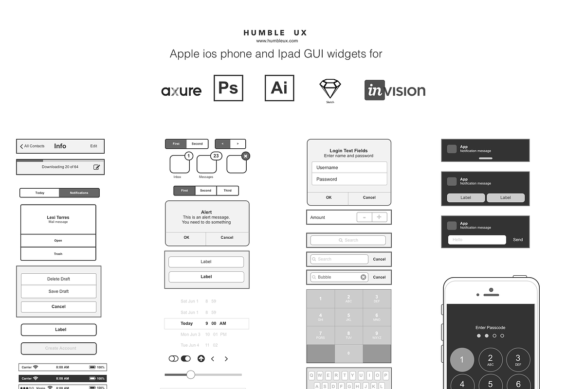 Iphone and Ipad design widgets, an iPhone Mockup by Humble UX (Photo 3 of 3)