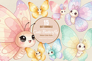 15 Bundle Watercolor Cute Butterfly, an Animal Illustration by Morspective (Thumbnail 1 of 8)
