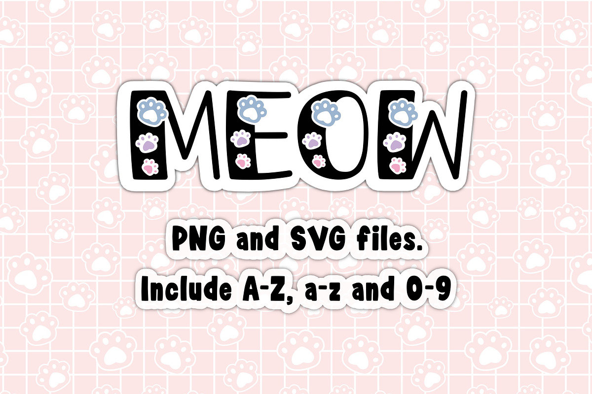 Paws Nani Colors OTF PNG SVG, a Symbol Font by DREAMs Soul G. (Photo 5 of 5)