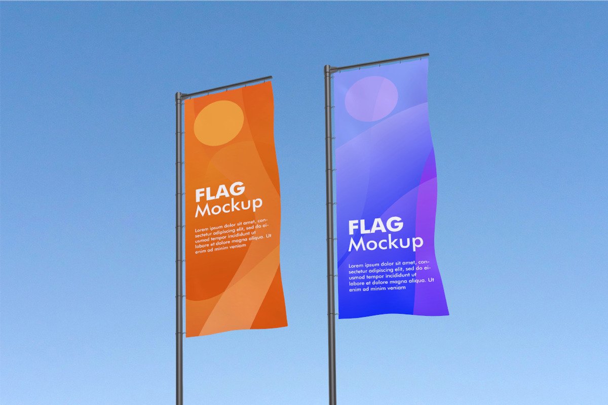 Flag Mockup Bundle Set, an Advertising Mockup by Rielismee (Photo 4 of 5)