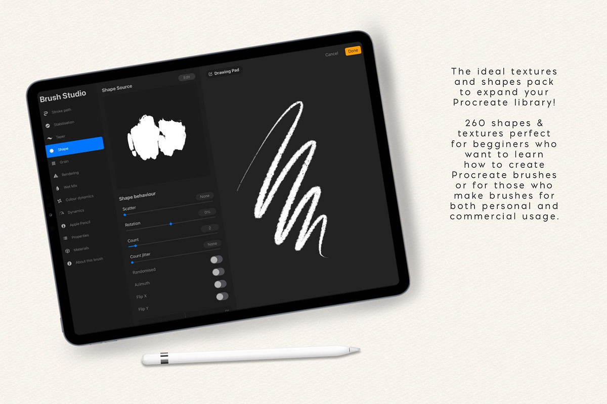 Brush Expert for Procreate, a Brush Add-On by PeDe Designs (Photo 2 of 8)