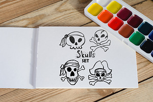 Jolly Roger Skulls Set