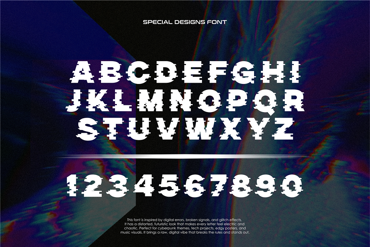 GLTCH - Glitch Typeface font, a Font by Vroz Studio (Photo 6 of 6)