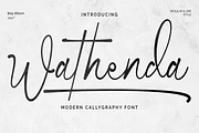 Wathenda Chic Calligraphy, a Script Font by Muwatta Studio (Thumbnail 1 of 11)
