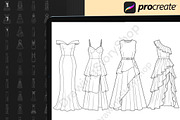 100 Procreate Dress Stamps Bundle, a Brush Add-On by DrawingStoryShop (Thumbnail 6 of 6)