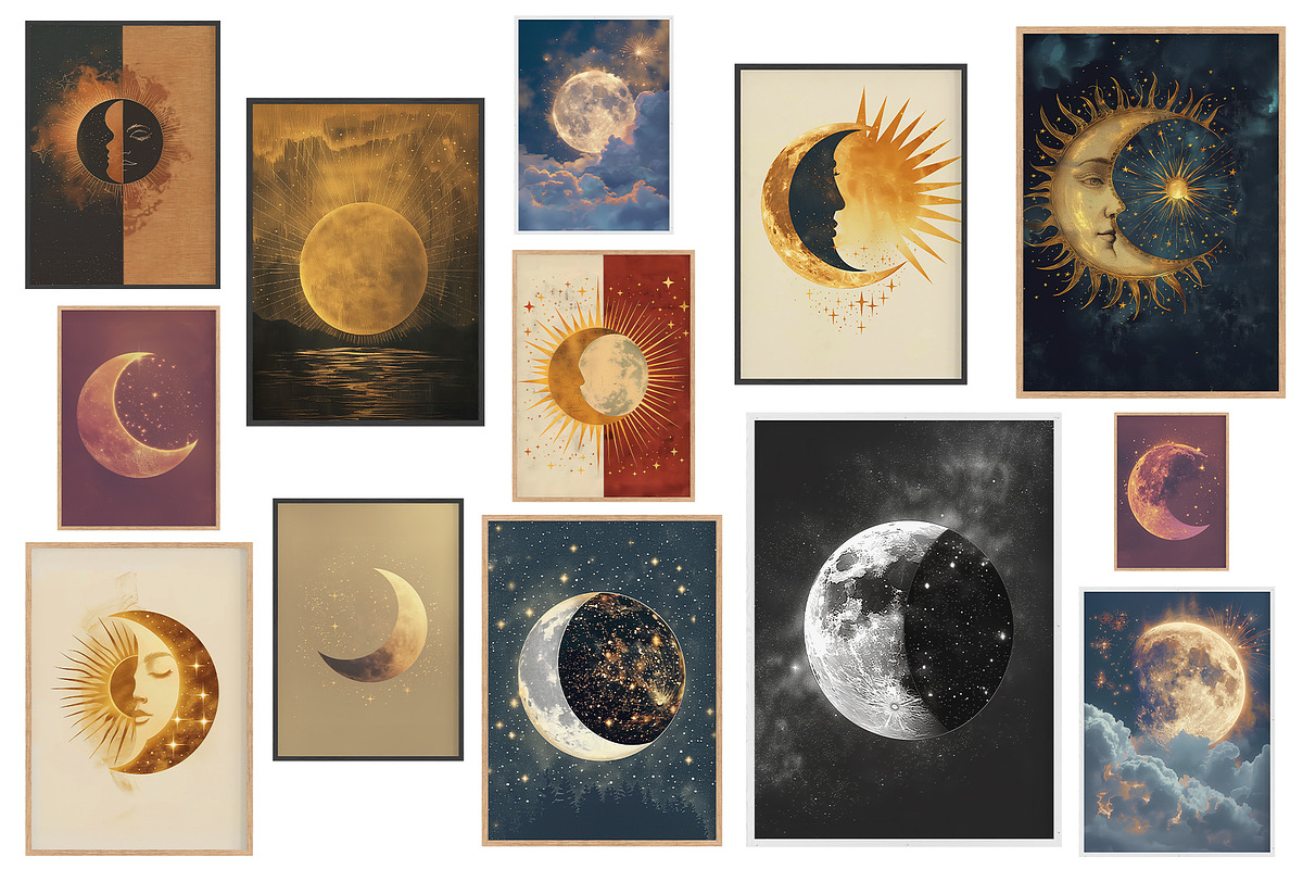 Celestial Patterns and Art Prints, a Pattern Graphic by Ninterints (Photo 6 of 19)