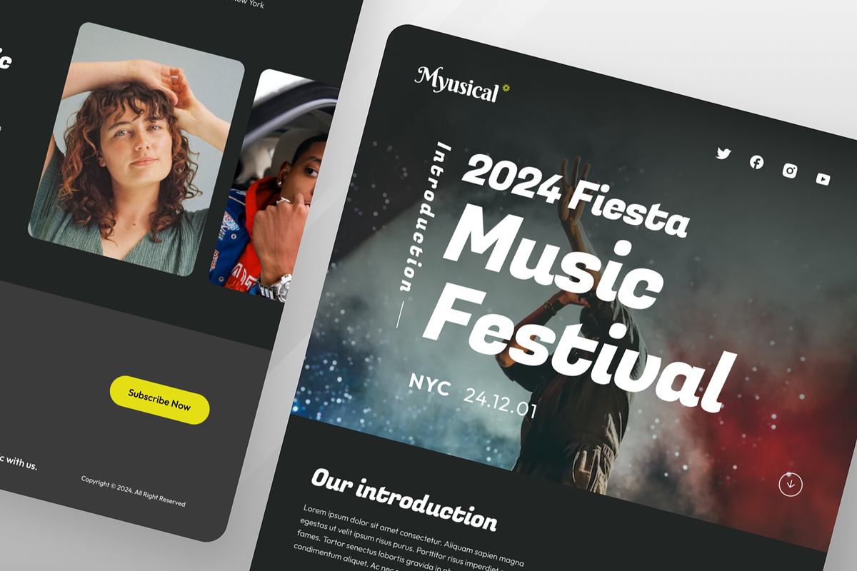 Music Concert Email Newsletter, a Templates & Theme by SquidPixey (Photo 4 of 6)