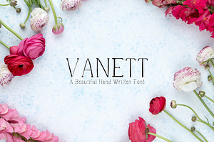 Vanett A Beautiful Handwritten Font, a Serif Font by Creativetacos