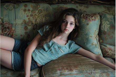 Peaceful Beautiful teenage girl, a School & Education Photo by Ylivdesign