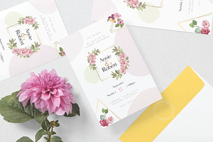Beautiful wedding invitation card, an Invitation Template by Workhu