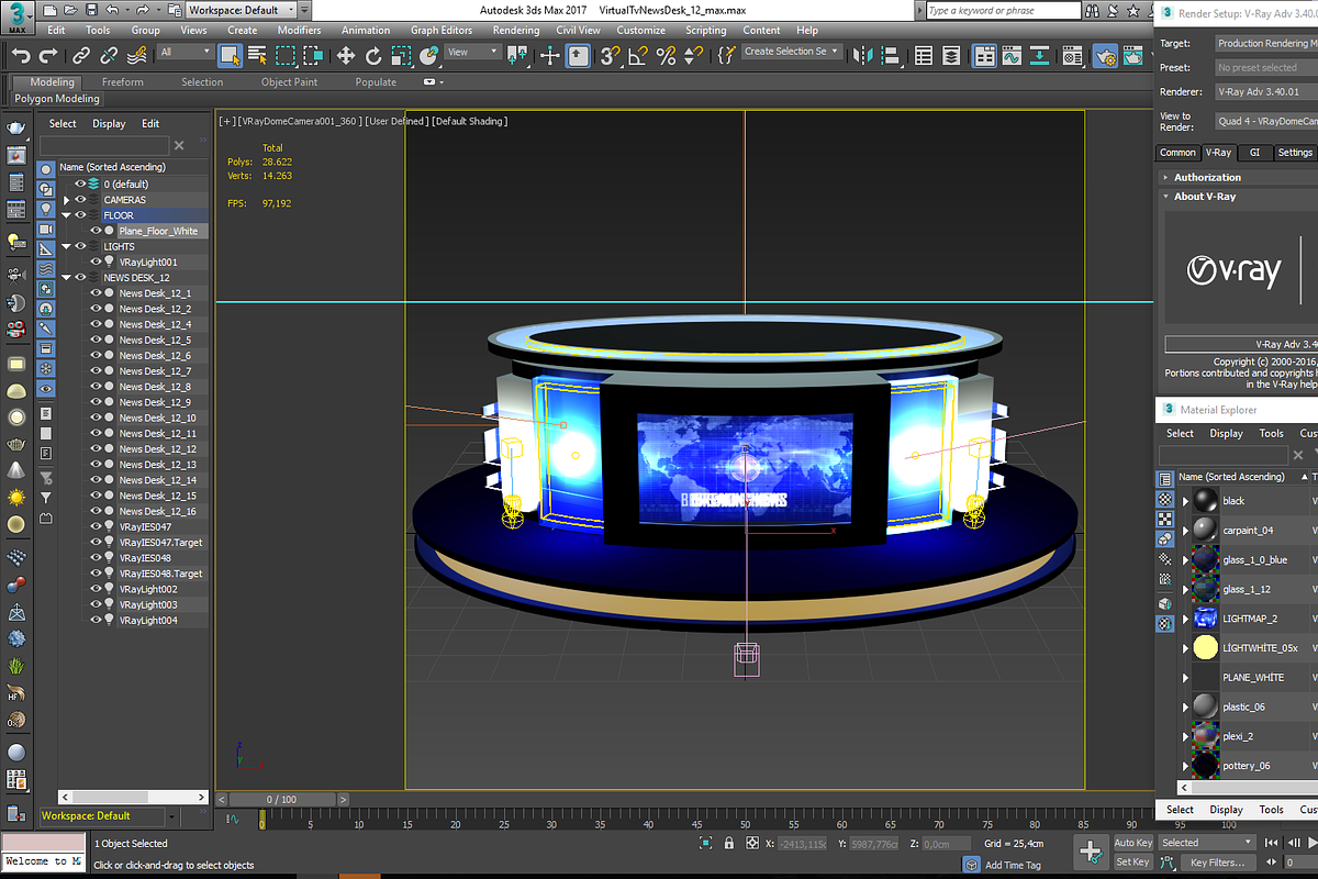 TV Studio News Desk 12, an Architecture 3D Model by akerStudio (Photo 28 of 28)