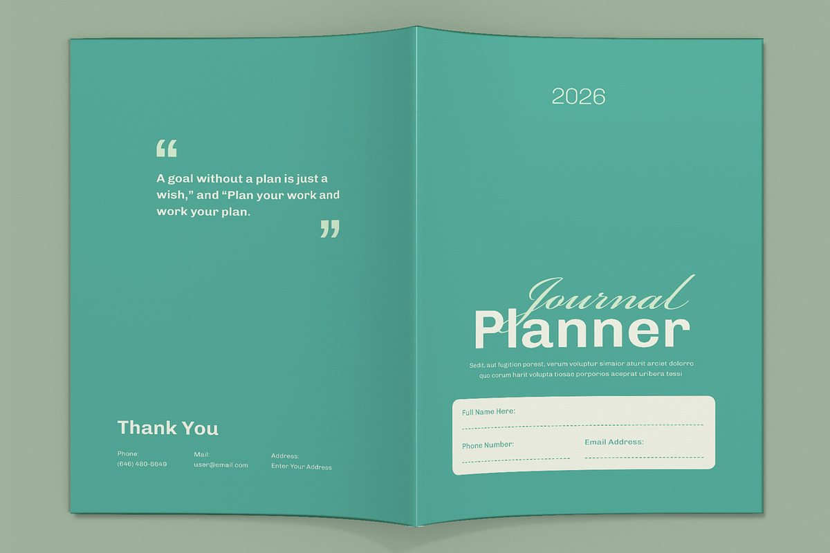Productivity Daily Planner Template, a Stationery Template by ContestDesign (Photo 2 of 6)