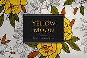 Flower Set “Yellow mood”, an Illustration by Maria Summer (Thumbnail 1 of 9)