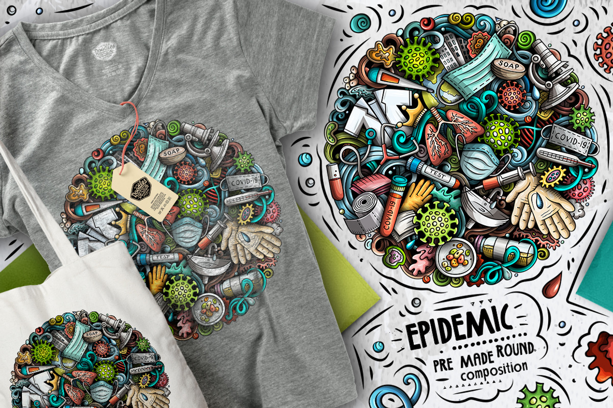 Epidemic Doodle Big Pack, a Healthcare Illustration by BALABOLKA (Photo 4 of 12)